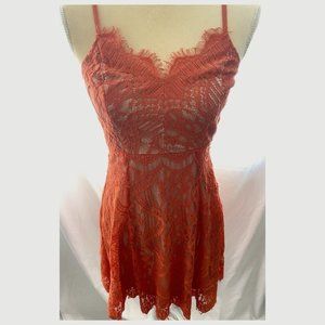Orange Lace Dress